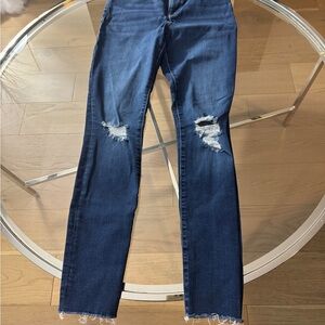 Women's Blue Distressed Jeans